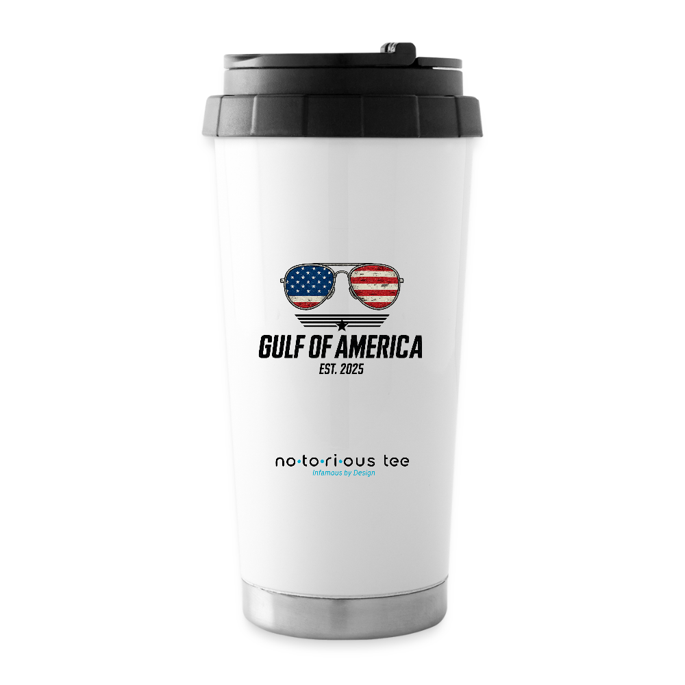 Notorious Tee America 16 oz Travel Mug - white