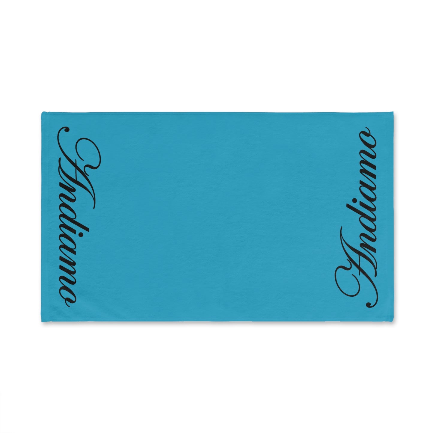 ANDIAMO Teal Luxury Yacht Hand Towel - Nautical Decor, end print, Beach House Gift, Marine-Themed Accessory, Sailing Enthusiast Towel, Coastal Home Essentials
