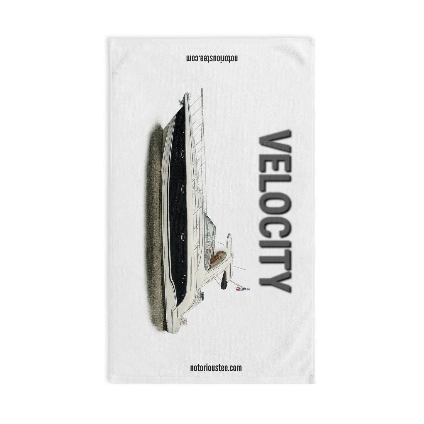 Velocity Luxury Yacht Hand Towel - Nautical Decor, Beach House Gift, Marine-Themed Accessory, Sailing Enthusiast Towel, Coastal Home Essentials