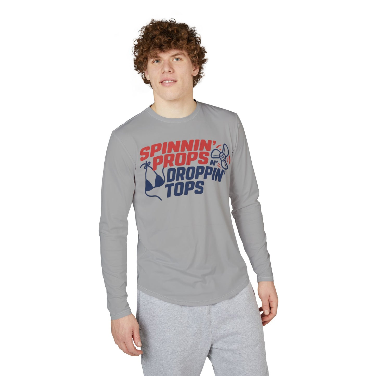 Men's UV Protection Long Sleeve Shirt Spinning Props | Perfect for Boating, Lake/Beach Days, Sailing, Summer Trips, or Outdoor Adventures