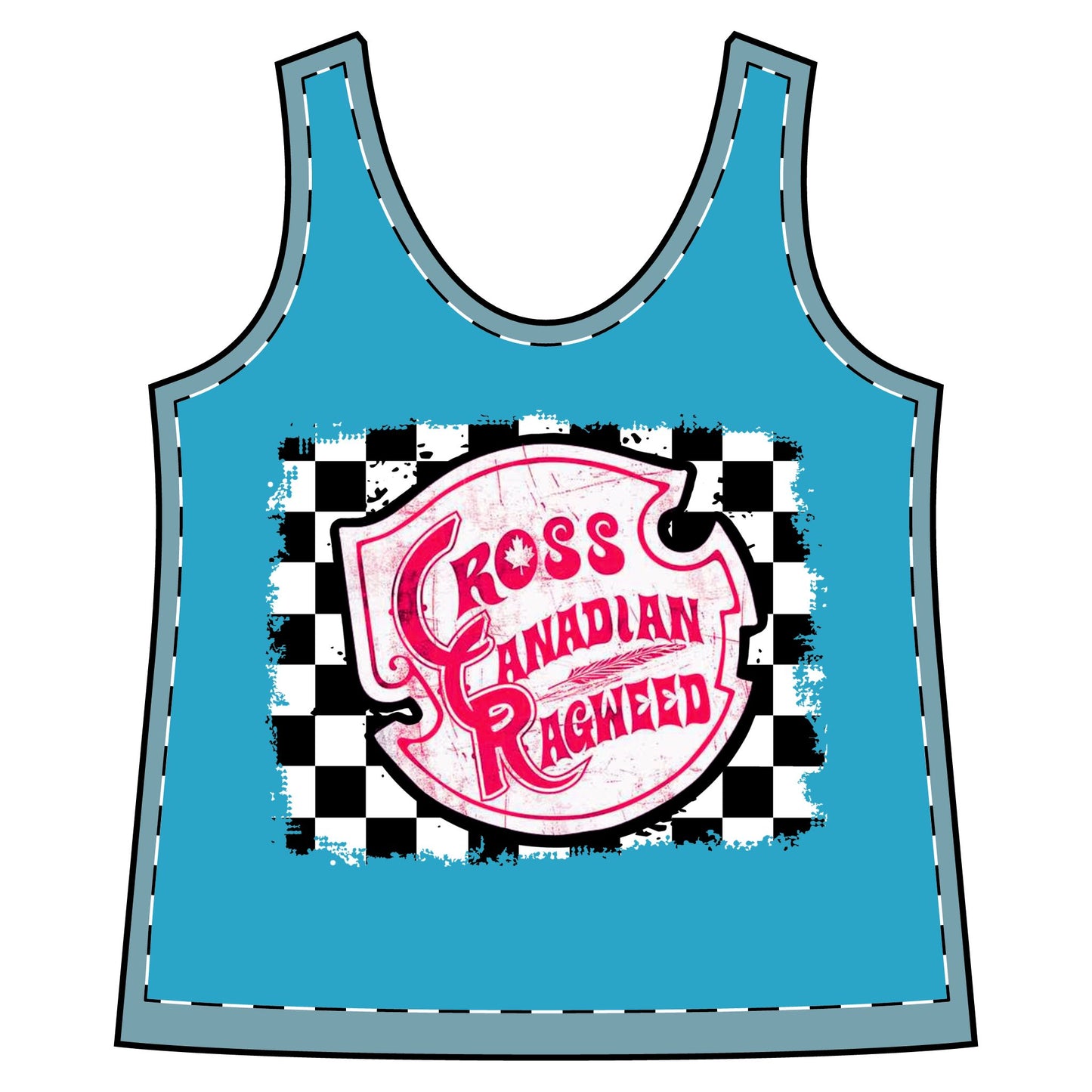 Women's Sporty Racerback Tank - Cross Canadian Ragweed Graphic Tee for Concerts and Festivals