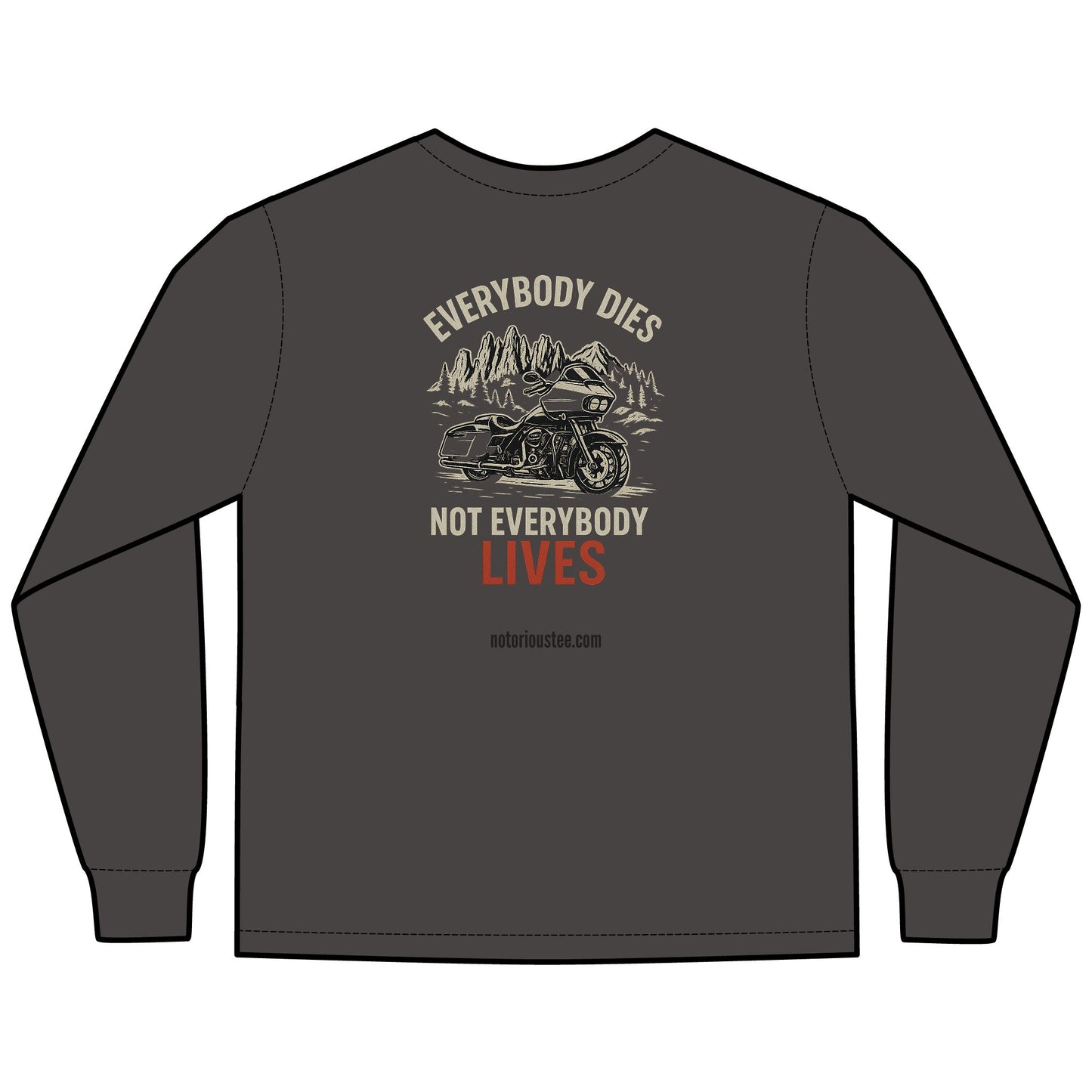 Notorious Tee Ride To Live Motorcycle Long Sleeve Tee, Ride to Live Shirt, Unisex T-Shirt, Biker Gift, Casual Wear, Adventure Apparel, Rocker Style