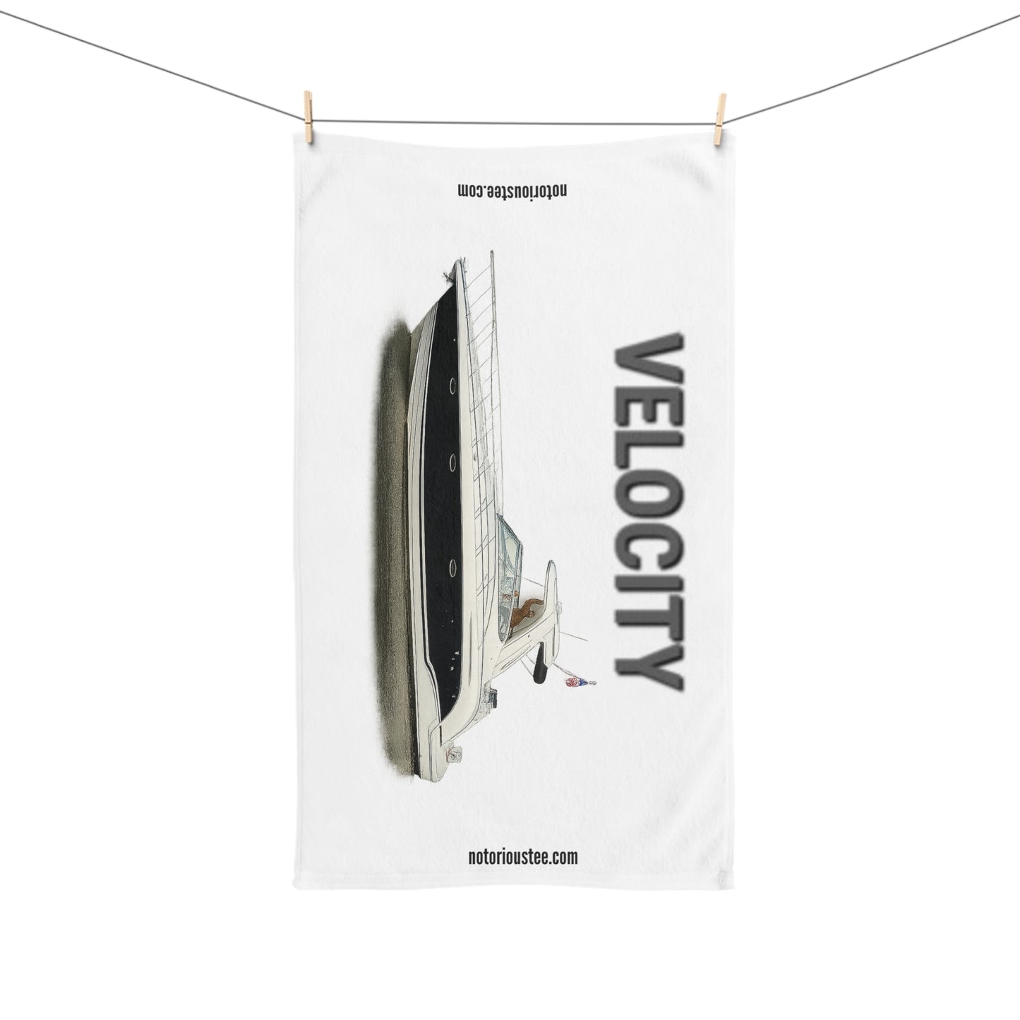 Velocity Luxury Yacht Hand Towel - Nautical Decor, Beach House Gift, Marine-Themed Accessory, Sailing Enthusiast Towel, Coastal Home Essentials