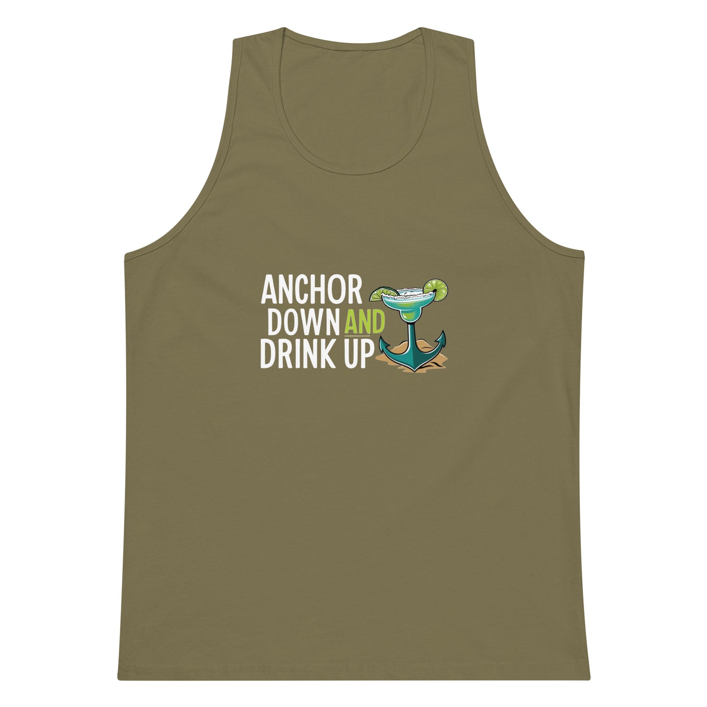 Anchor Down Men’s premium tank top