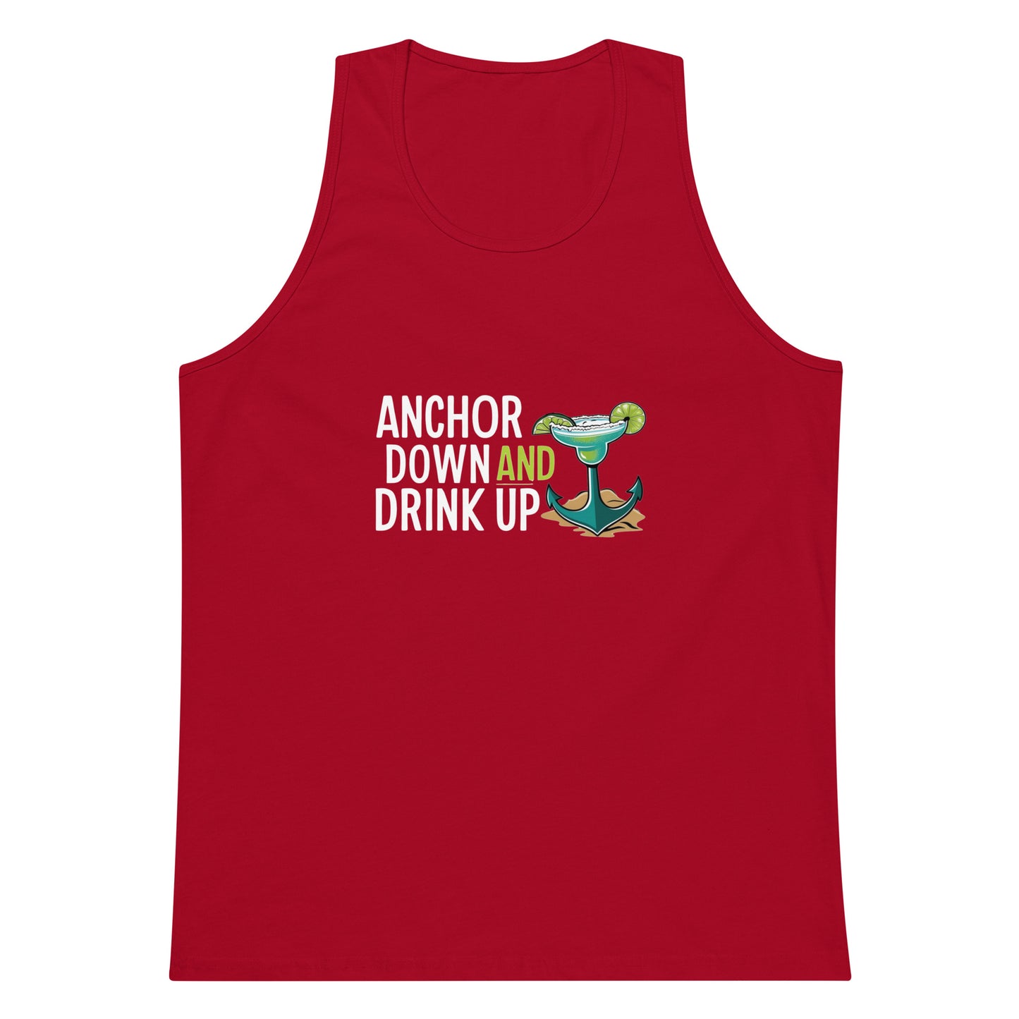 Anchor Down Men’s premium tank top