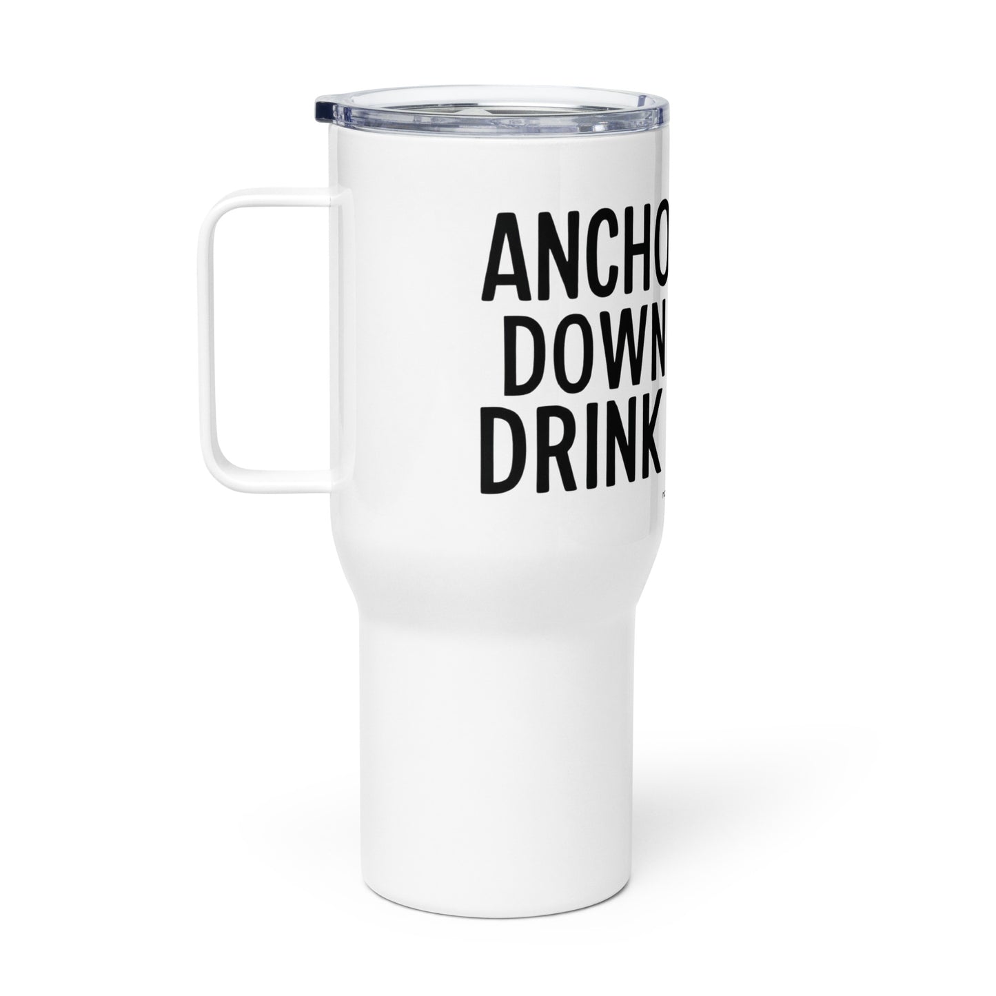 Anchor Down Travel mug with a handle