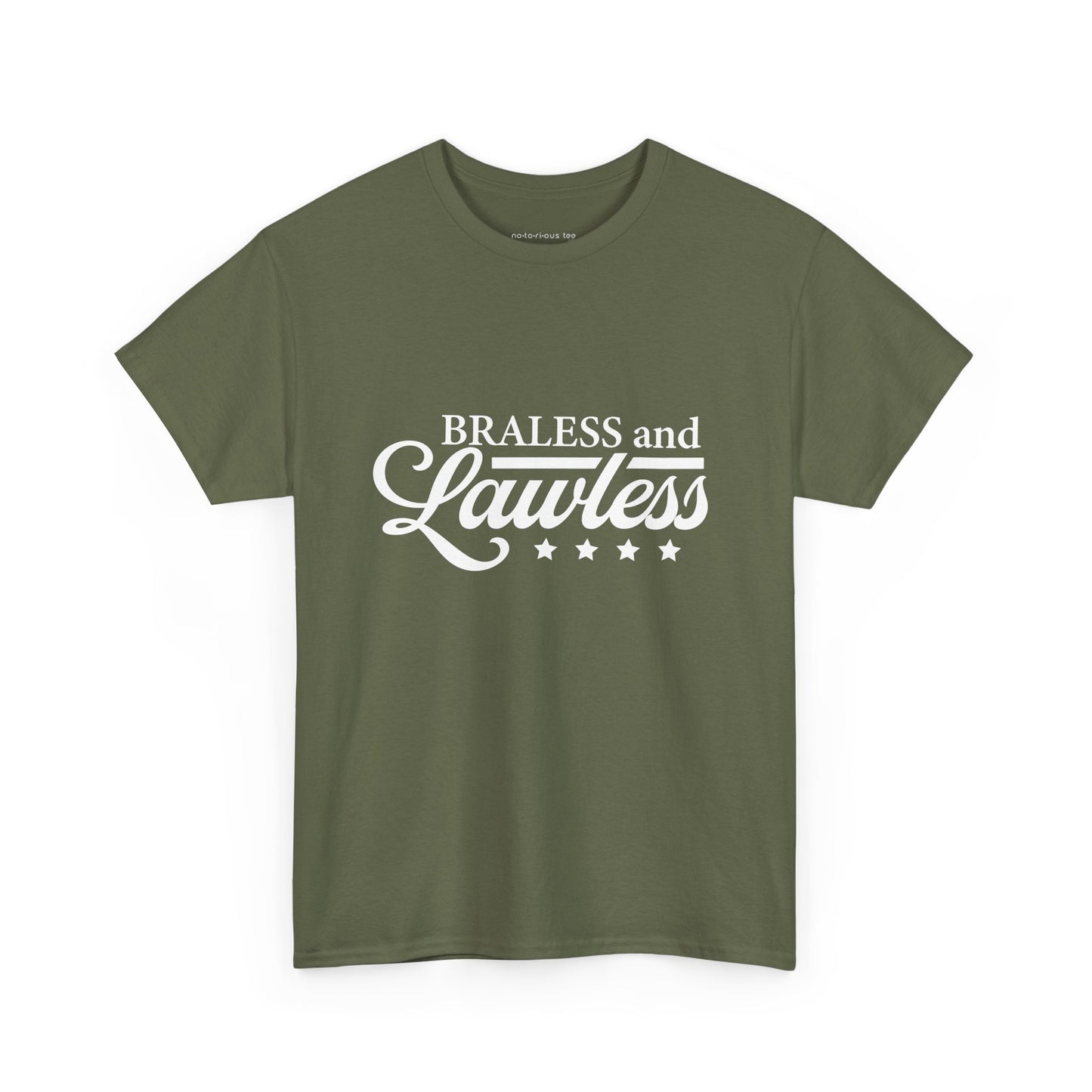 BRALESS and LAWLESS Unisex Heavy Cotton Tee - Empowering T-Shirt for Bold Women