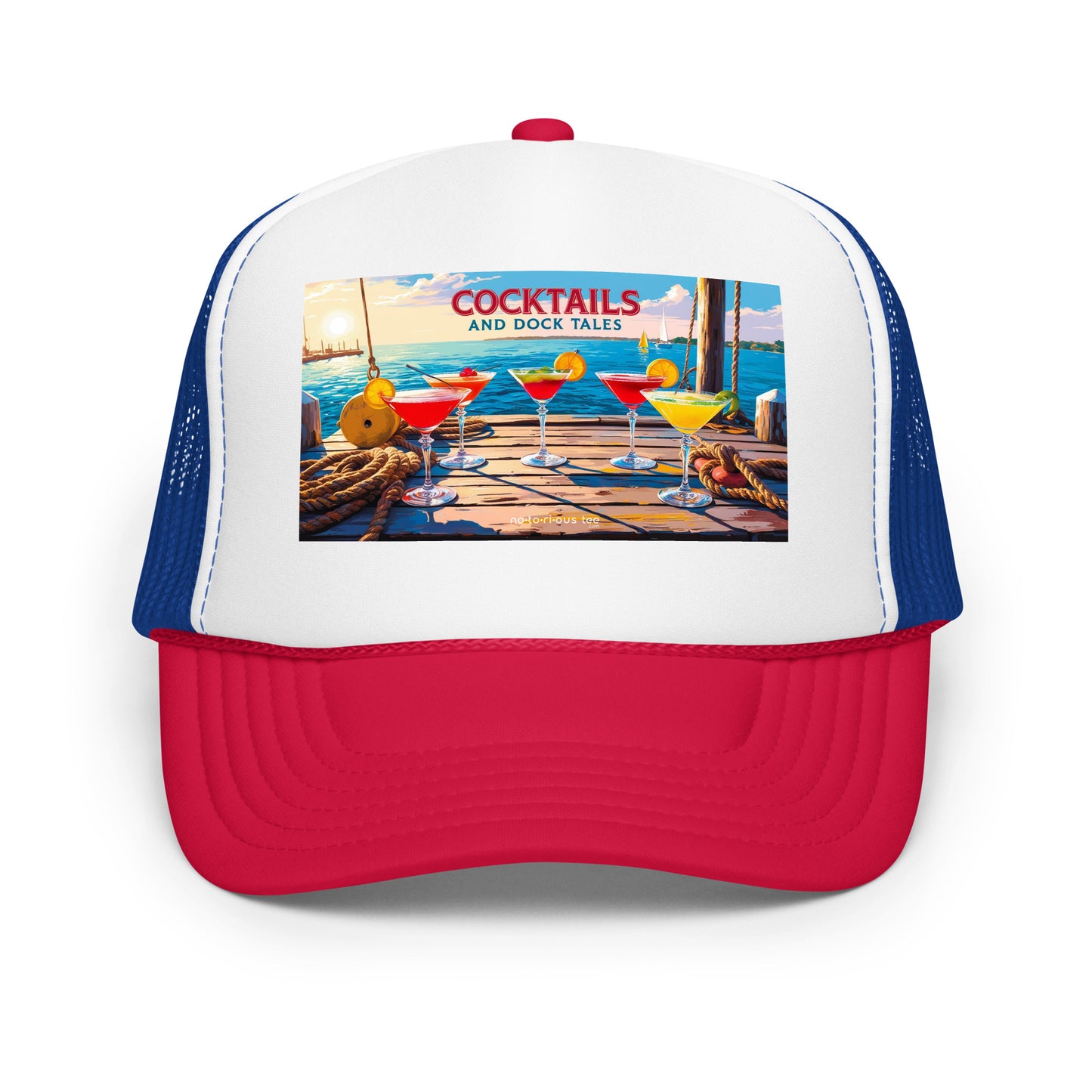 Cocktails and Dock Tales Foam trucker hat