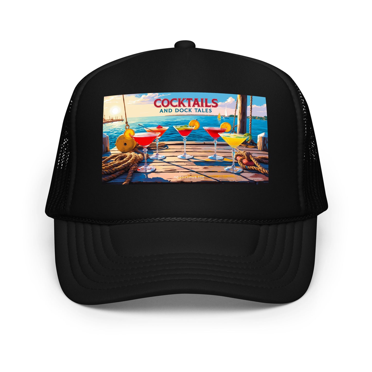 Cocktails and Dock Tales Foam trucker hat