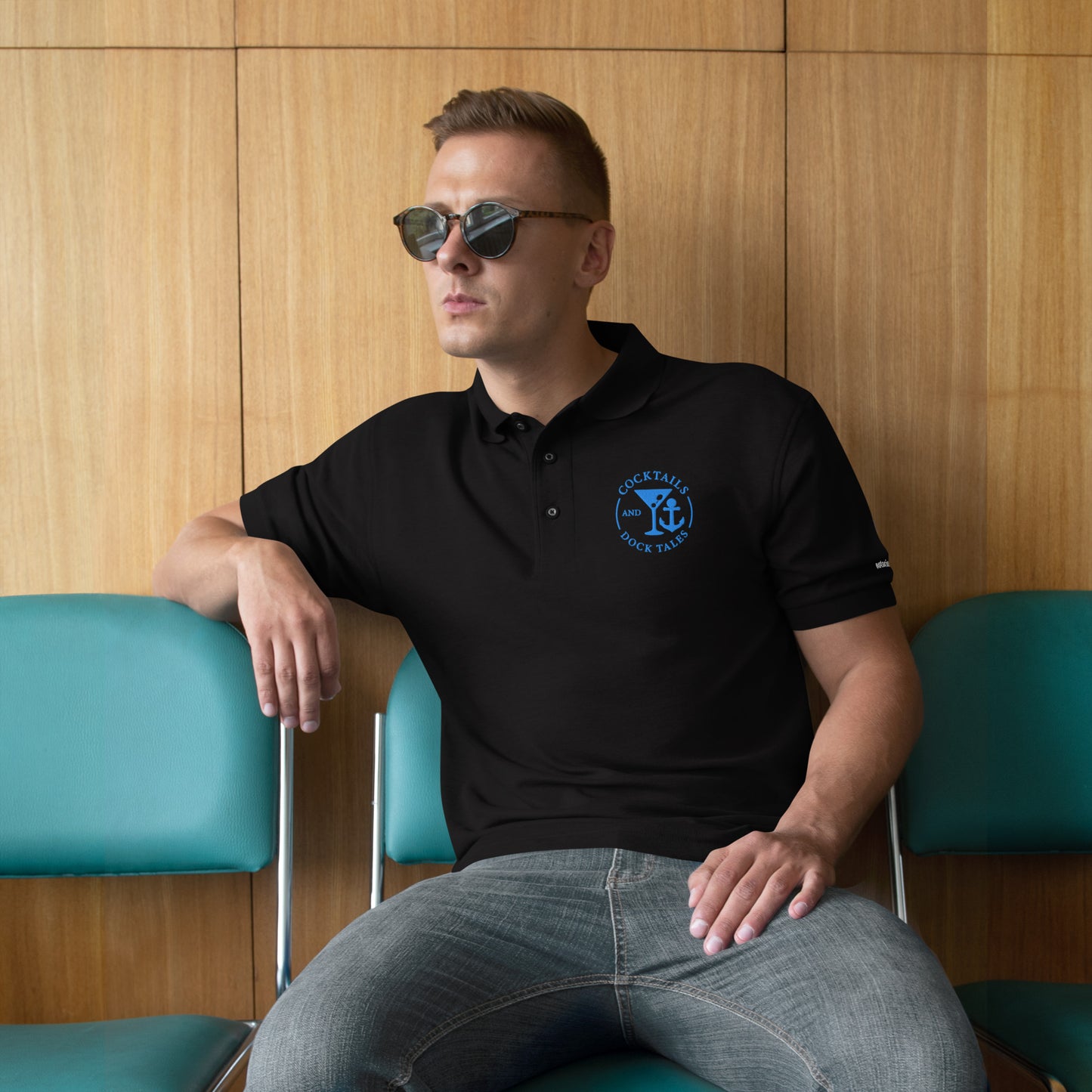 Cocktails and Dock Tales Men's Premium Polo