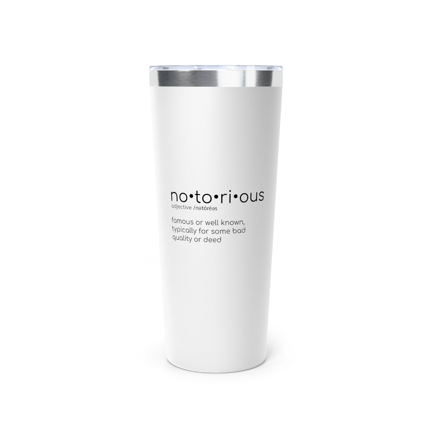 NOTORIOUS - Copper Vacuum Insulated Tumbler - Stylish 22oz Drinkware for Hot & Cold Beverages