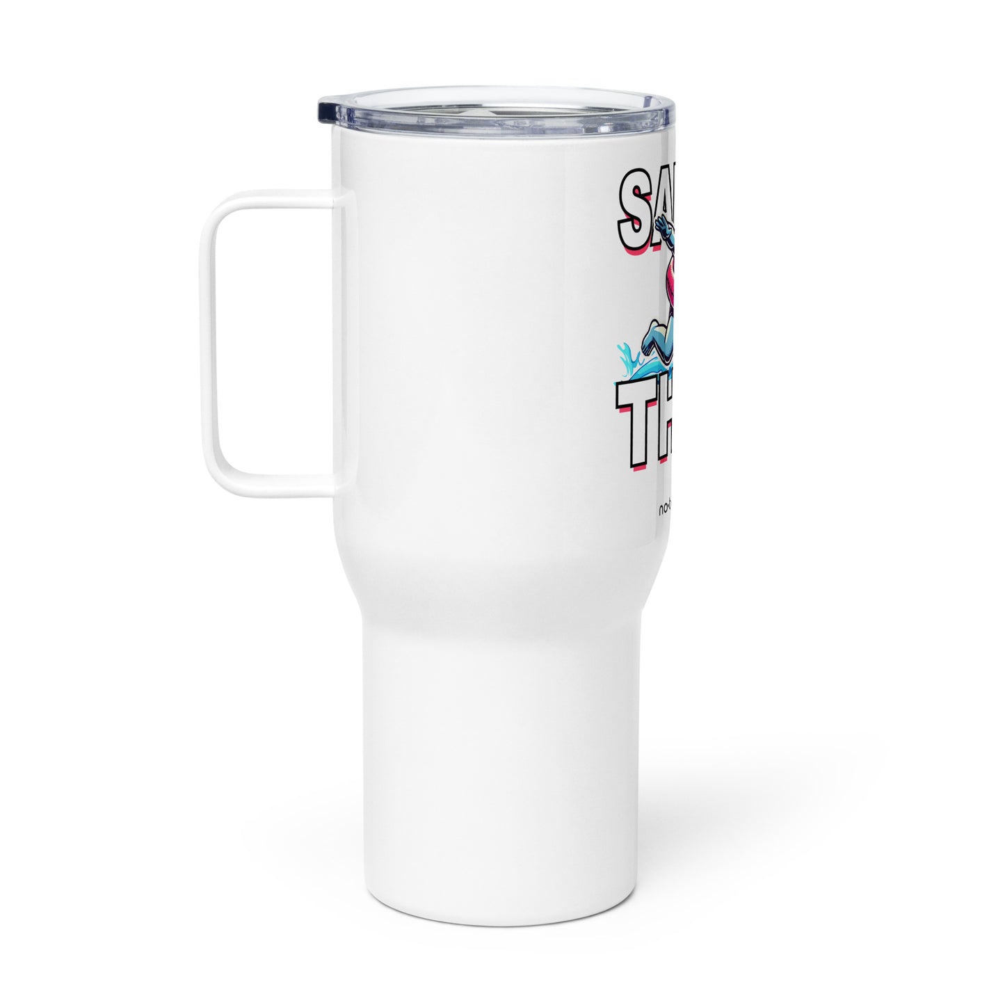 SAFETY THIRD - Travel mug with a handle