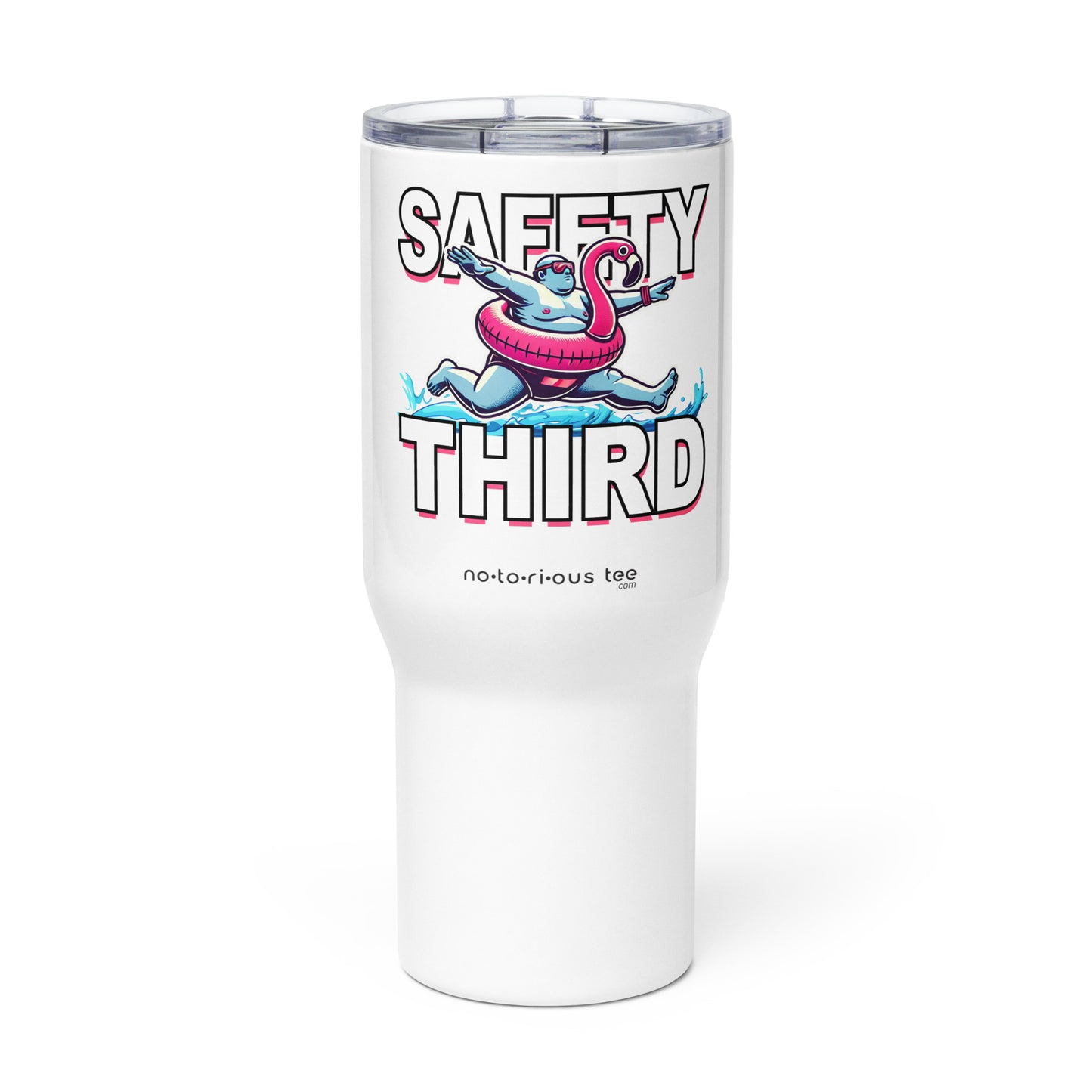 SAFETY THIRD - Travel mug with a handle