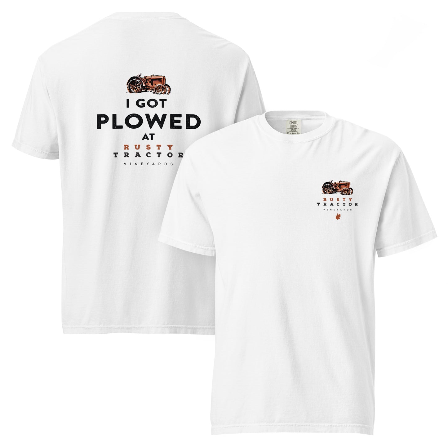 Rusty Tractor Vineyards PLOWED - Unisex garment-dyed heavyweight t-shirt