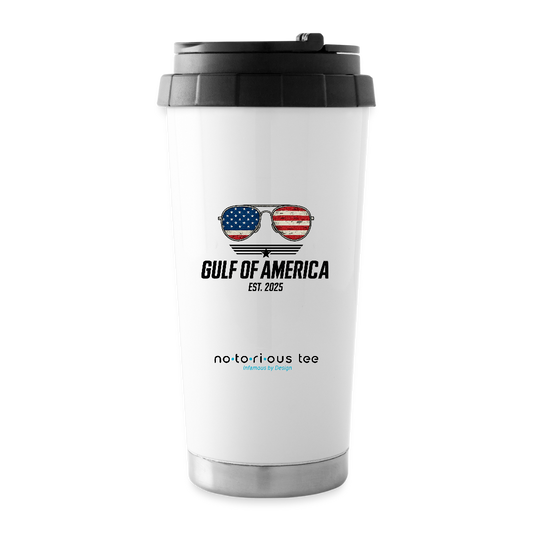 Notorious Tee America 16 oz Travel Mug - white