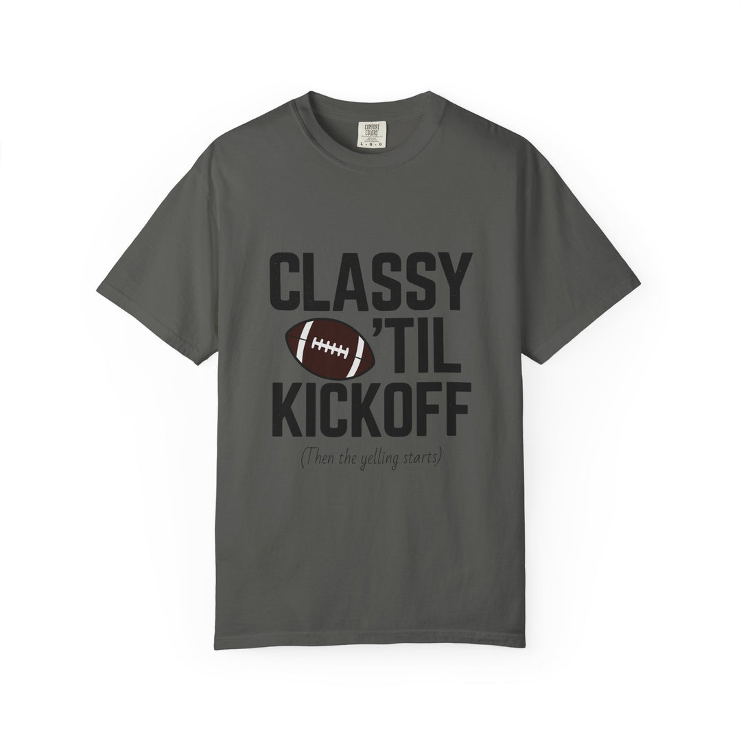 Classy Football Tee — Garment-Dyed