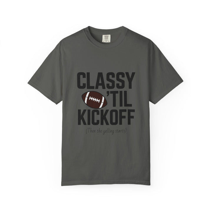 Classy Football Tee — Garment-Dyed