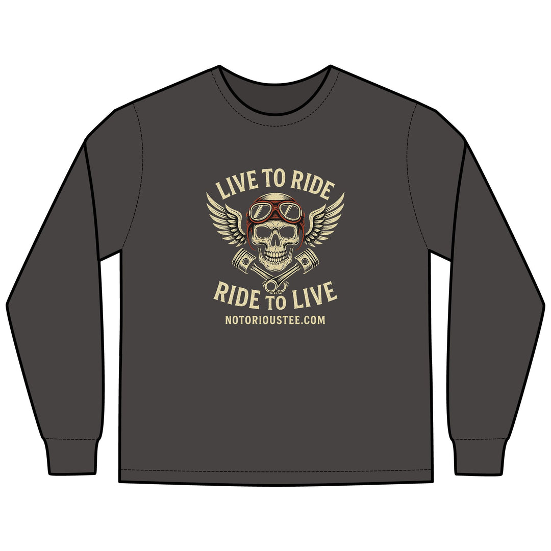 Ride to Live Motorcycle Long Sleeve Tee