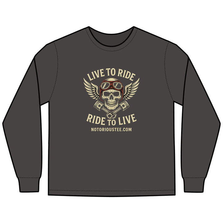 Ride to Live Motorcycle Long Sleeve Tee
