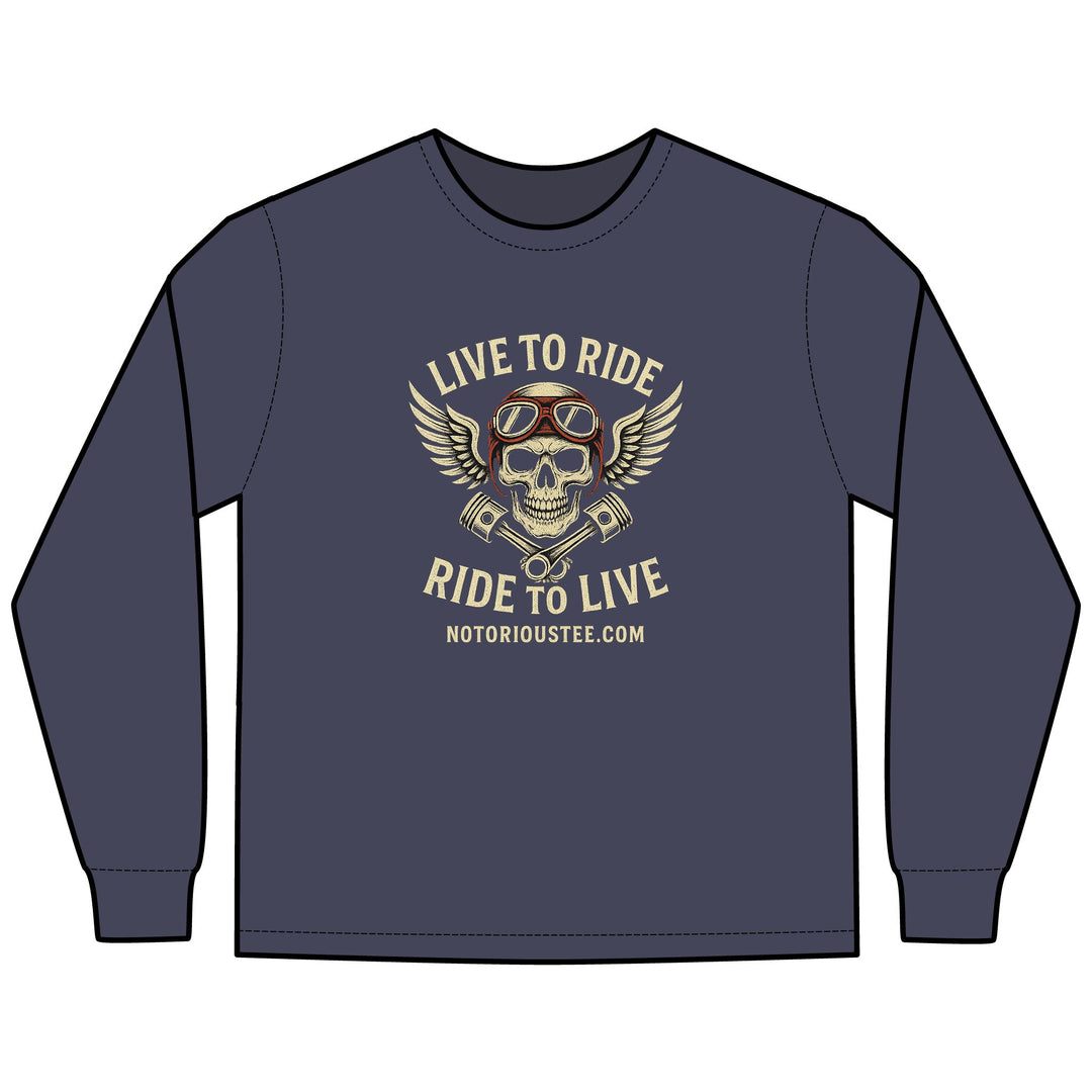 Ride to Live Motorcycle Long Sleeve Tee