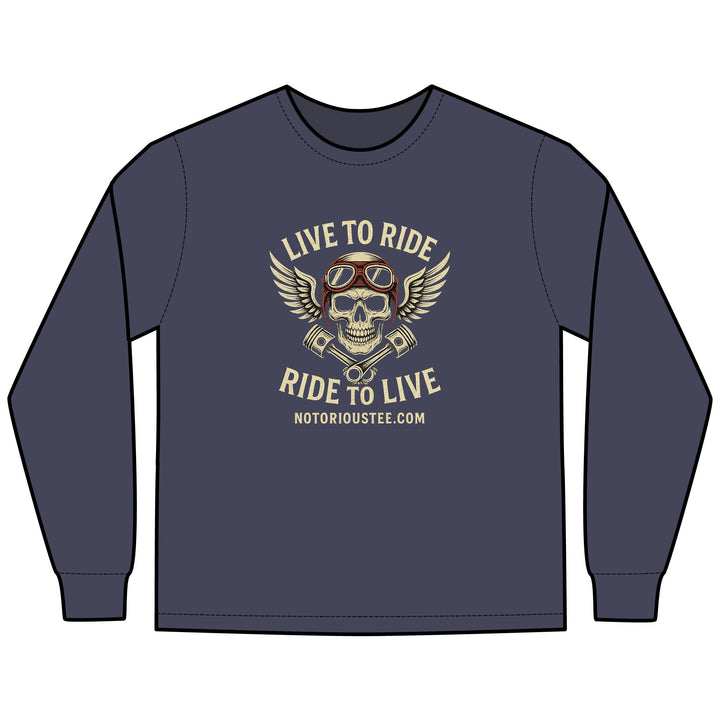 Ride to Live Motorcycle Long Sleeve Tee