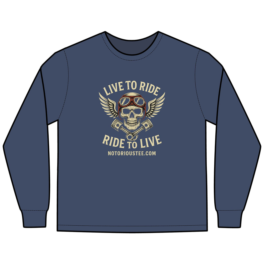 Ride to Live Motorcycle Long Sleeve Tee