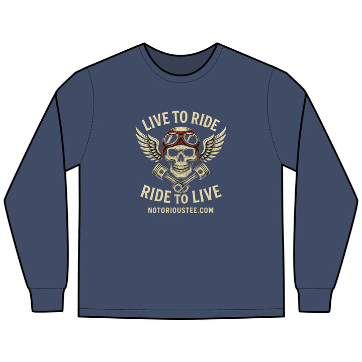 Ride to Live Motorcycle Long Sleeve Tee