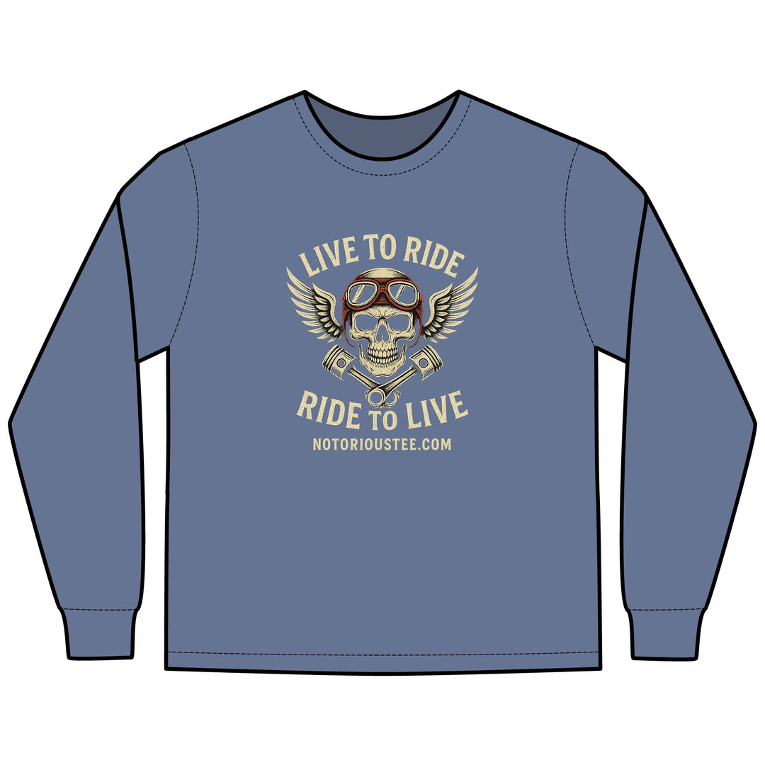 Ride to Live Motorcycle Long Sleeve Tee