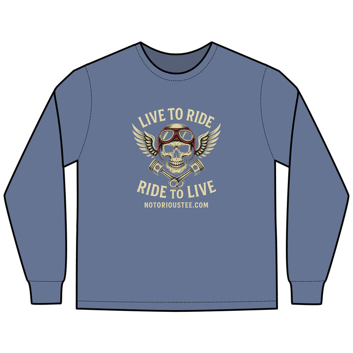 Ride to Live Motorcycle Long Sleeve Tee