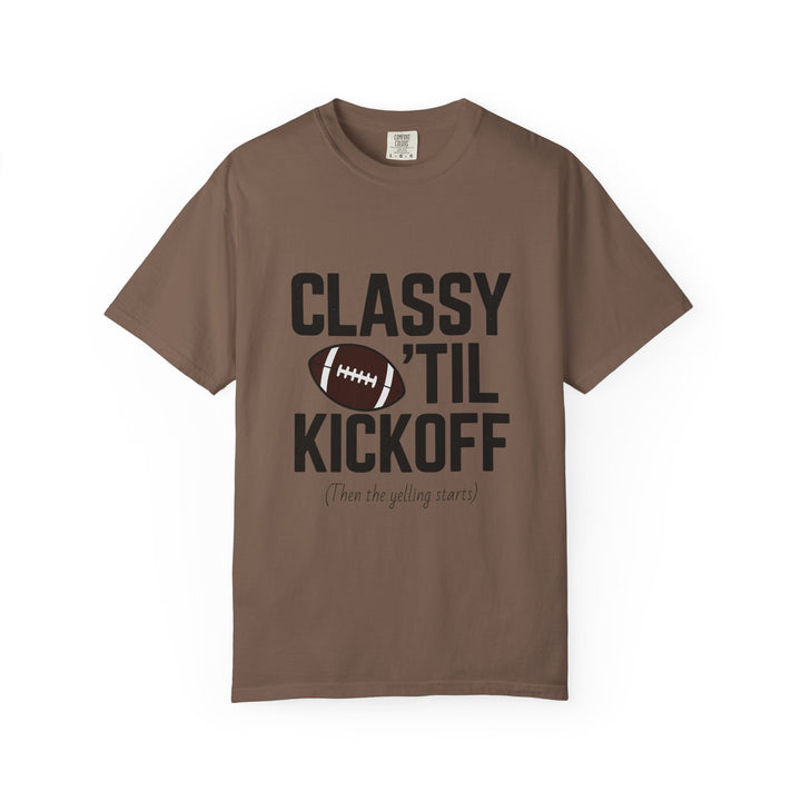 Classy Football Tee — Garment-Dyed
