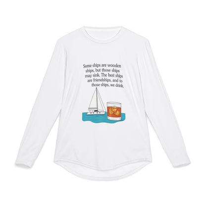 Men's UV Protection Long Sleeve Shirt with Nautical Quote | Perfect for Beach Days, Sailing, Summer Trips, or Outdoor Adventures