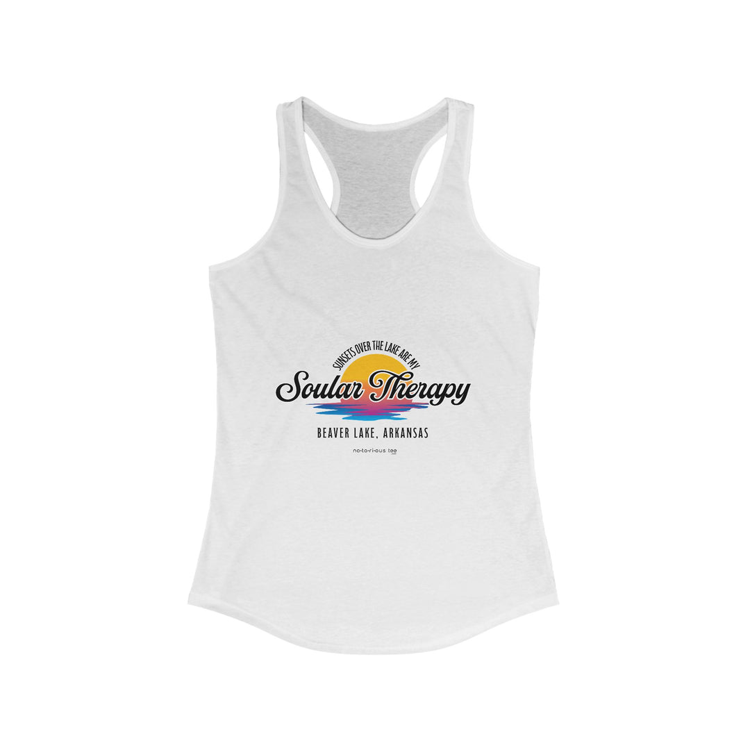 Sunsets on the Lake Soular Therapy Racerback Tank