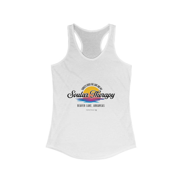 Sunsets on the Lake Soular Therapy Racerback Tank