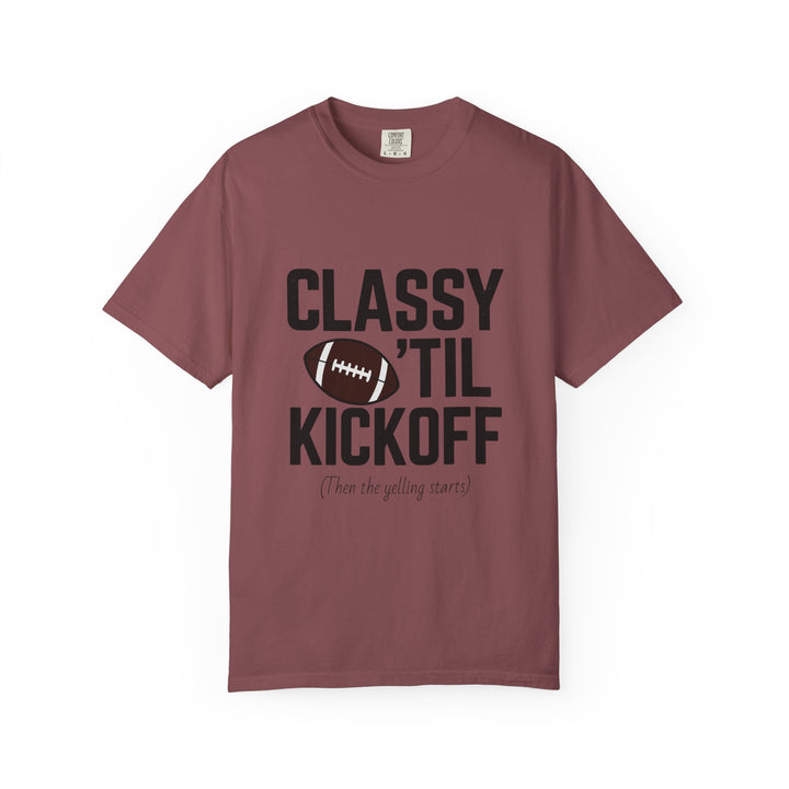 Classy Football Tee — Garment-Dyed