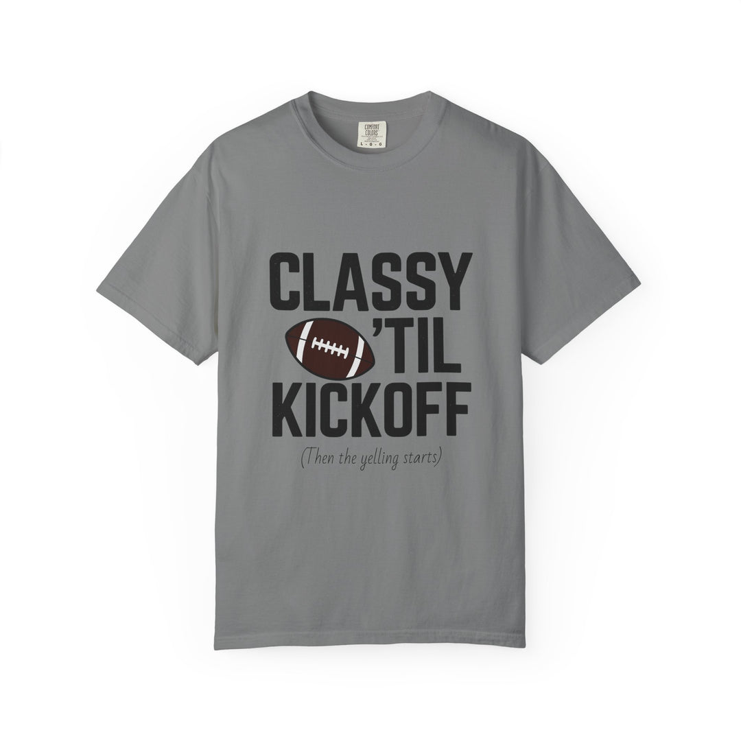 Classy Football Tee — Garment-Dyed