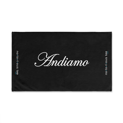 Andiamo Luxury Yacht Hand Towel - Nautical Decor, Beach House Gift, Marine-Themed Accessory, Sailing Enthusiast Towel, Coastal Home Essentials