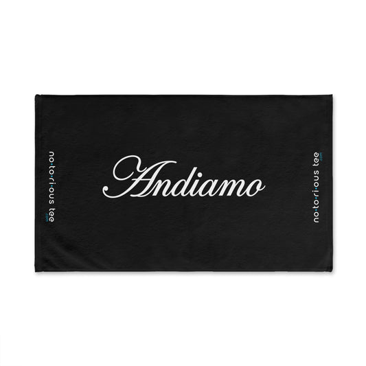 Andiamo Luxury Yacht Hand Towel - Nautical Decor, Beach House Gift, Marine-Themed Accessory, Sailing Enthusiast Towel, Coastal Home Essentials