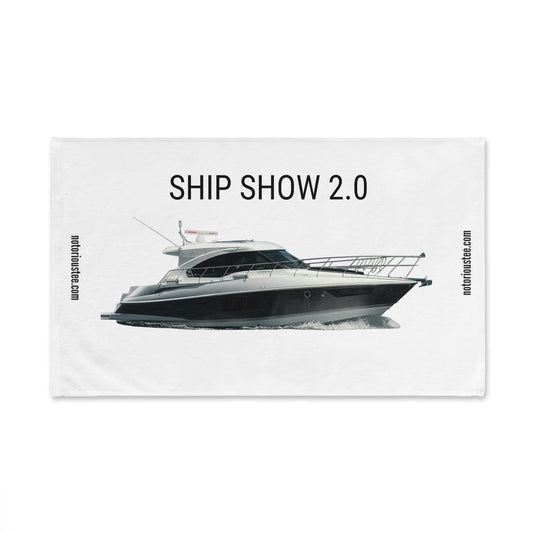 Ship Show 2.0 Luxury Yacht Hand Towel - Nautical Decor, Beach House Gift, Marine-Themed Accessory, Sailing Enthusiast Towel, Coastal Home Essentials