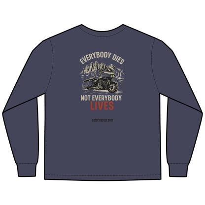 Notorious Tee Ride To Live Motorcycle Long Sleeve Tee, Ride to Live Shirt, Unisex T-Shirt, Biker Gift, Casual Wear, Adventure Apparel, Rocker Style