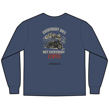 Notorious Tee Ride To Live Motorcycle Long Sleeve Tee, Ride to Live Shirt, Unisex T-Shirt, Biker Gift, Casual Wear, Adventure Apparel, Rocker Style