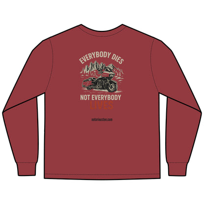 Notorious Tee Ride To Live Motorcycle Long Sleeve Tee, Ride to Live Shirt, Unisex T-Shirt, Biker Gift, Casual Wear, Adventure Apparel, Rocker Style