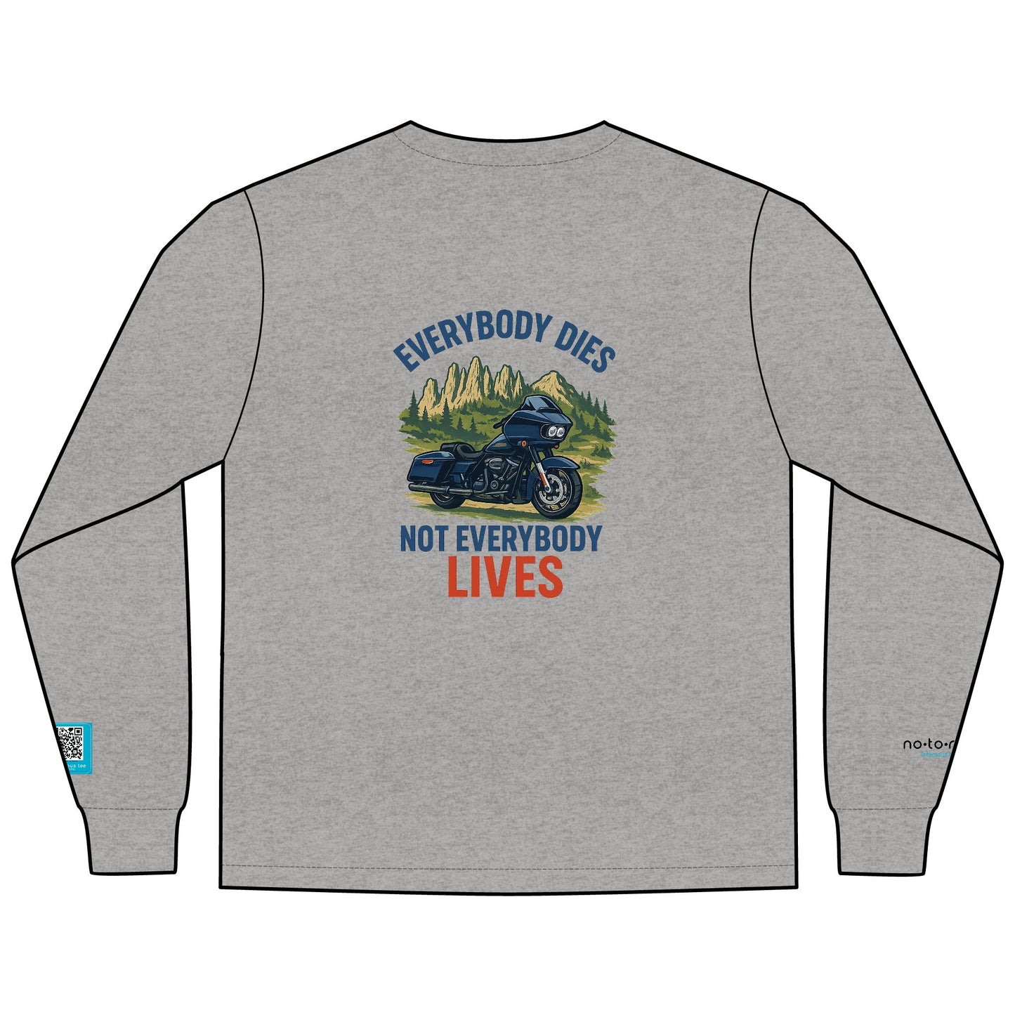 Notorious Tee Bike's Blues BBQ Men's Motorcycle Rally Long Sleeve Tee - Perfect for Bikers, Casual Wear, Gift Idea for Riders, Men's Tee, Motorcycle Apparel