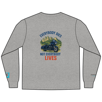 Notorious Tee Bike's Blues BBQ Men's Motorcycle Rally Long Sleeve Tee - Perfect for Bikers, Casual Wear, Gift Idea for Riders, Men's Tee, Motorcycle Apparel