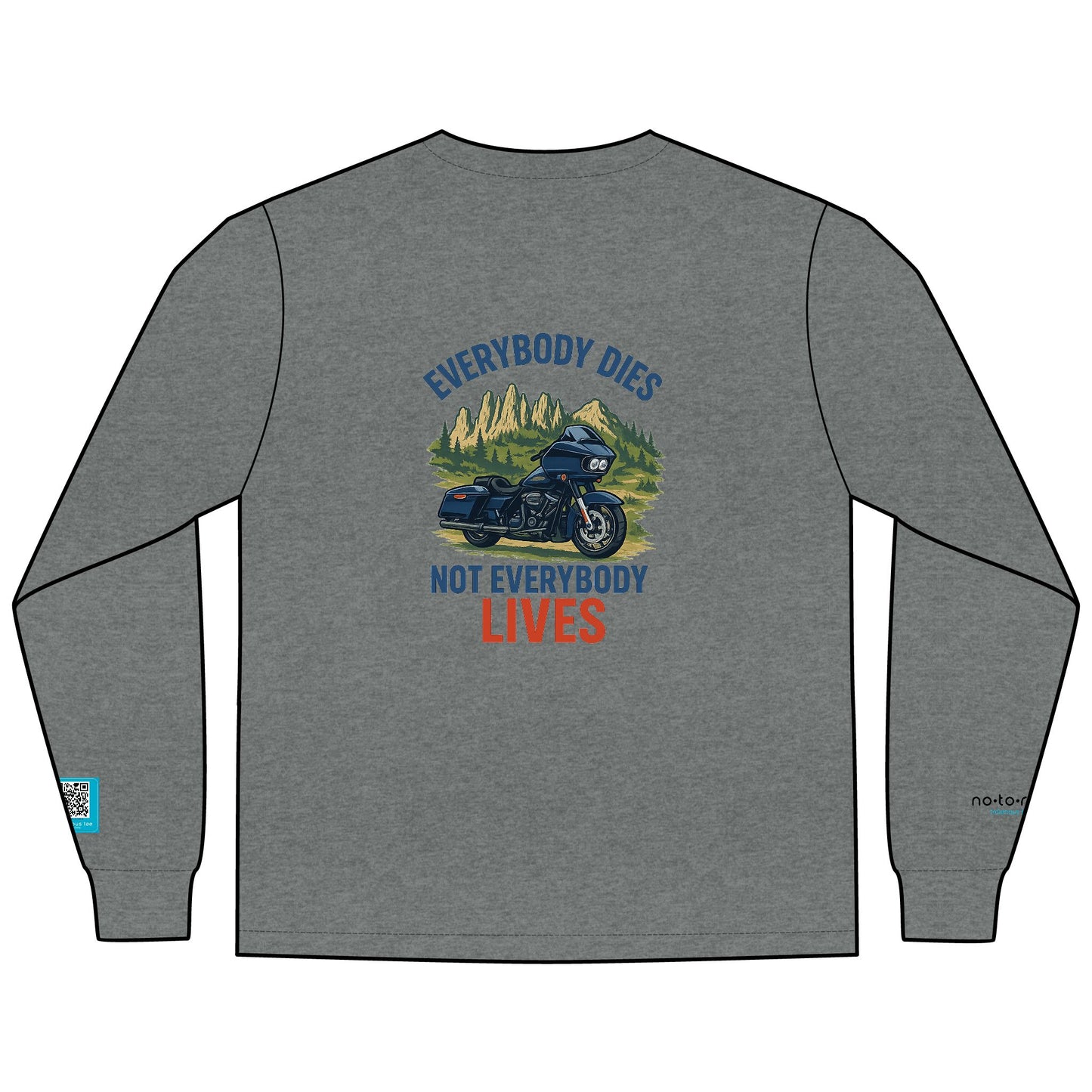 Notorious Tee Bike's Blues BBQ Men's Motorcycle Rally Long Sleeve Tee - Perfect for Bikers, Casual Wear, Gift Idea for Riders, Men's Tee, Motorcycle Apparel
