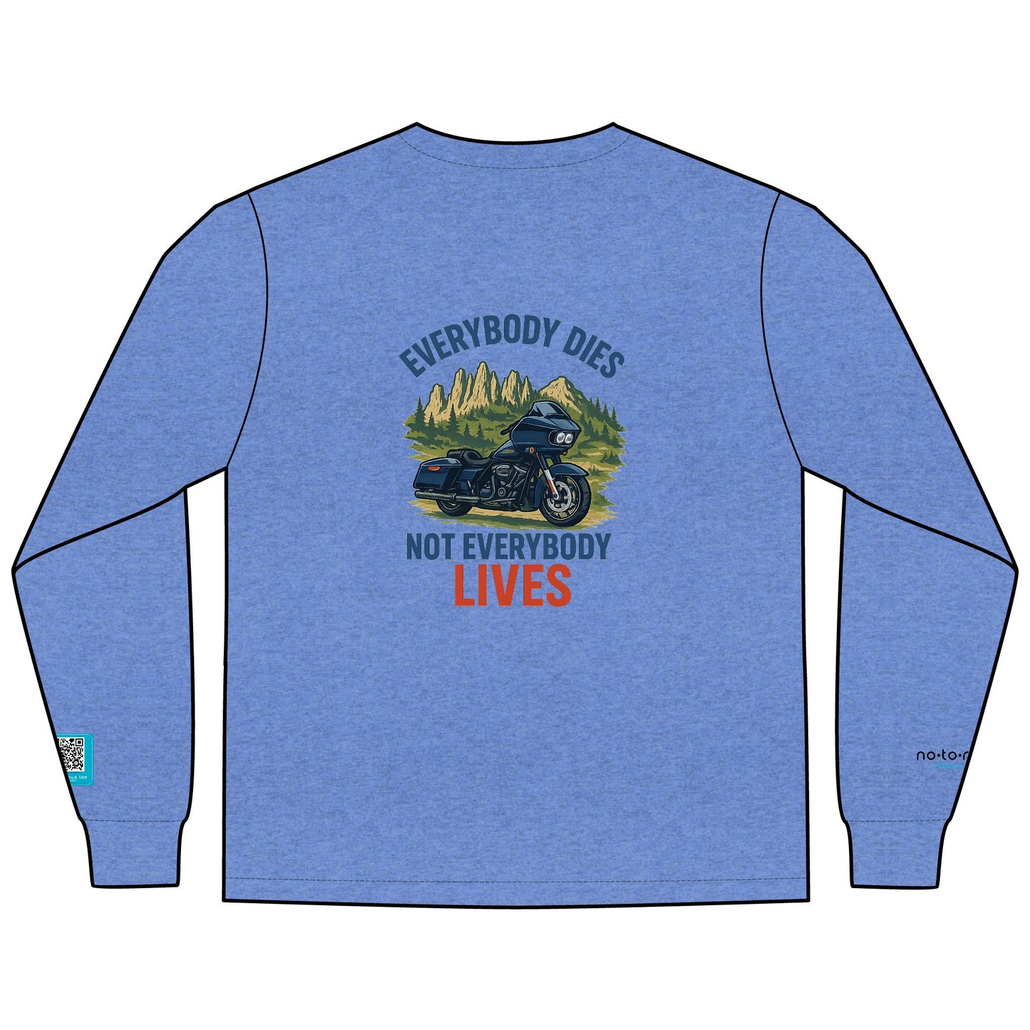 Notorious Tee Bike's Blues BBQ Men's Motorcycle Rally Long Sleeve Tee - Perfect for Bikers, Casual Wear, Gift Idea for Riders, Men's Tee, Motorcycle Apparel