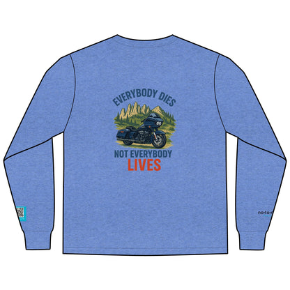 Notorious Tee Bike's Blues BBQ Men's Motorcycle Rally Long Sleeve Tee - Perfect for Bikers, Casual Wear, Gift Idea for Riders, Men's Tee, Motorcycle Apparel