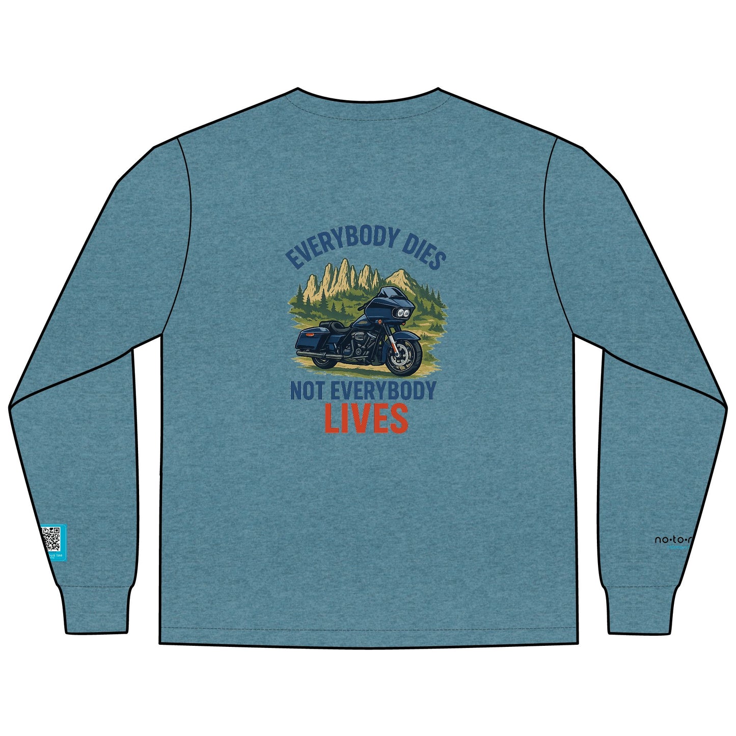 Notorious Tee Bike's Blues BBQ Men's Motorcycle Rally Long Sleeve Tee - Perfect for Bikers, Casual Wear, Gift Idea for Riders, Men's Tee, Motorcycle Apparel