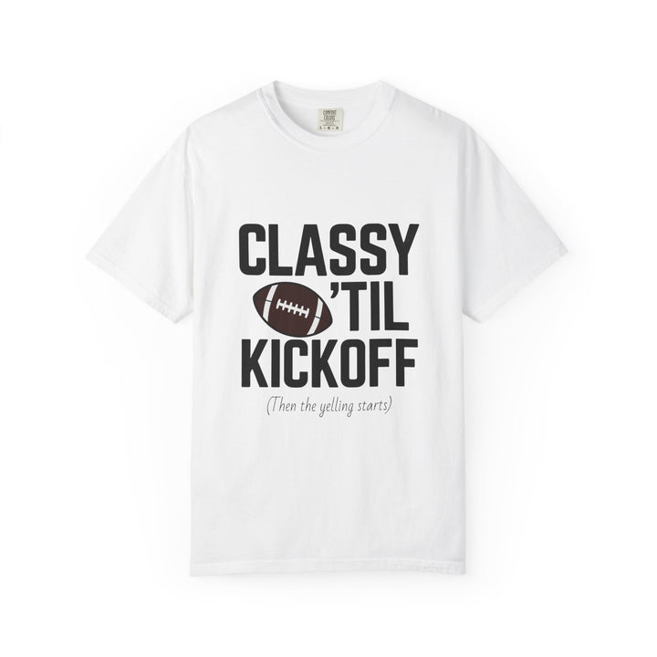 Classy Football Tee — Garment-Dyed