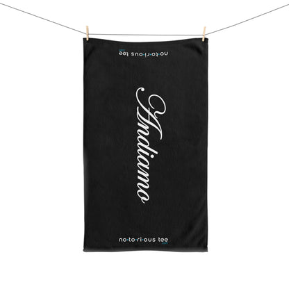 Andiamo Luxury Yacht Hand Towel - Nautical Decor, Beach House Gift, Marine-Themed Accessory, Sailing Enthusiast Towel, Coastal Home Essentials
