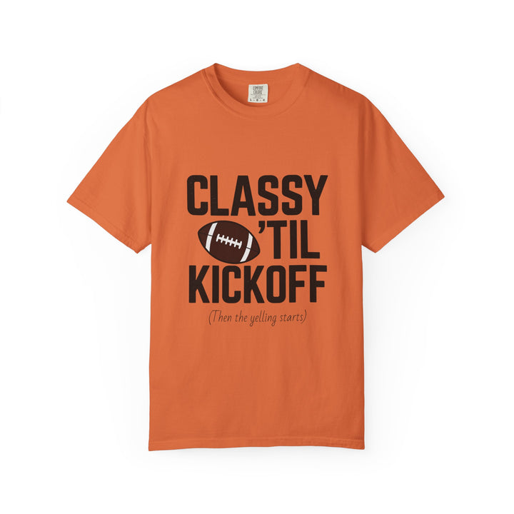 Classy Football Tee — Garment-Dyed